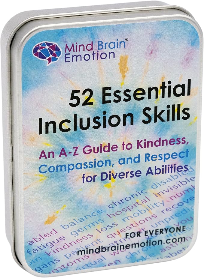 Mind Brain Emotion 52 Essential Inclusion Skills - A to Z Guide to Kindness, Compassion, Respect for Diversity and Disabilities - Educational Cards and Health Advocate to Teach Kids Empathy by MindBrainEmotion