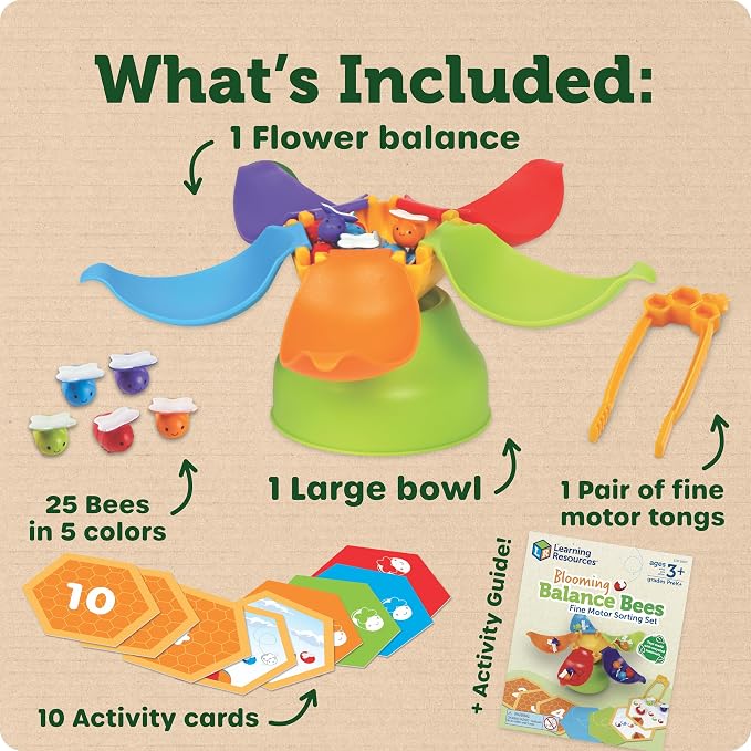 Learning Resources Blooming Balance Bees Fine Motor Sorting Set - Image 6