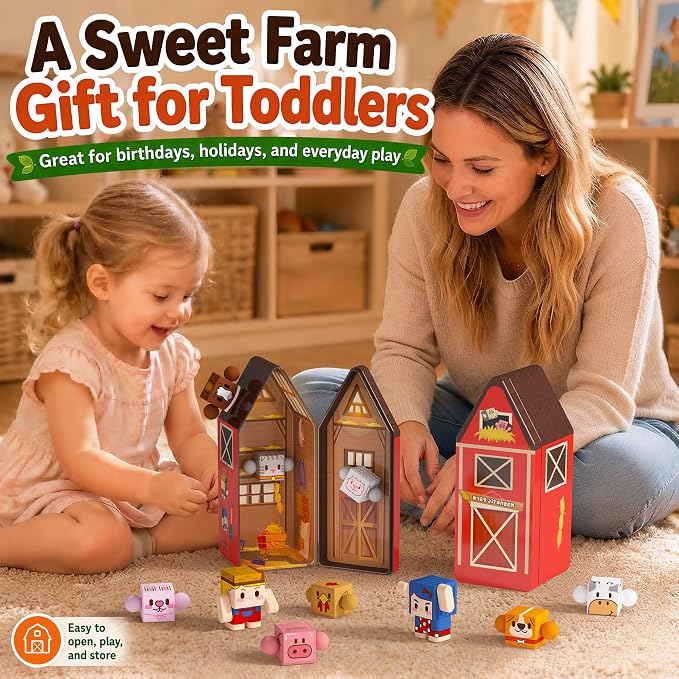 GobiDex Magnetic Travel Toys Farm Figures Set in a Portable Tin for Kids 3+ - Image 5