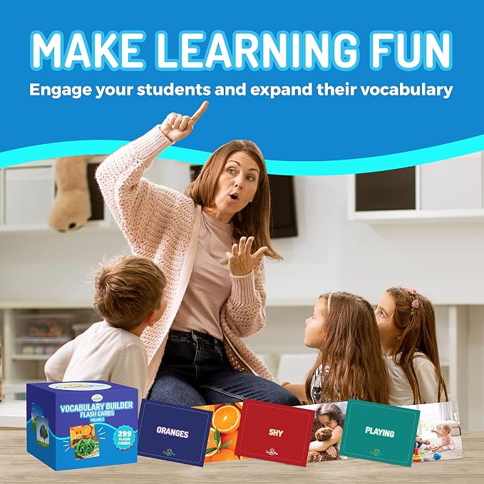 CreateFun 300 Vocabulary Builder Flash Cards V2 Speech Therapy,Autism,ESL - Image 7