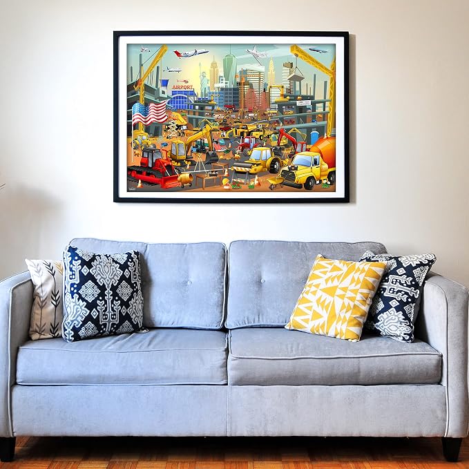 Think2Master Construction in New York City, USA 250 Pieces Jigsaw Puzzle. Great Puzzle for Adults and Seniors. Easier to Handle Larger Pieces. Size: 14.2” X 19.3” - Image 4