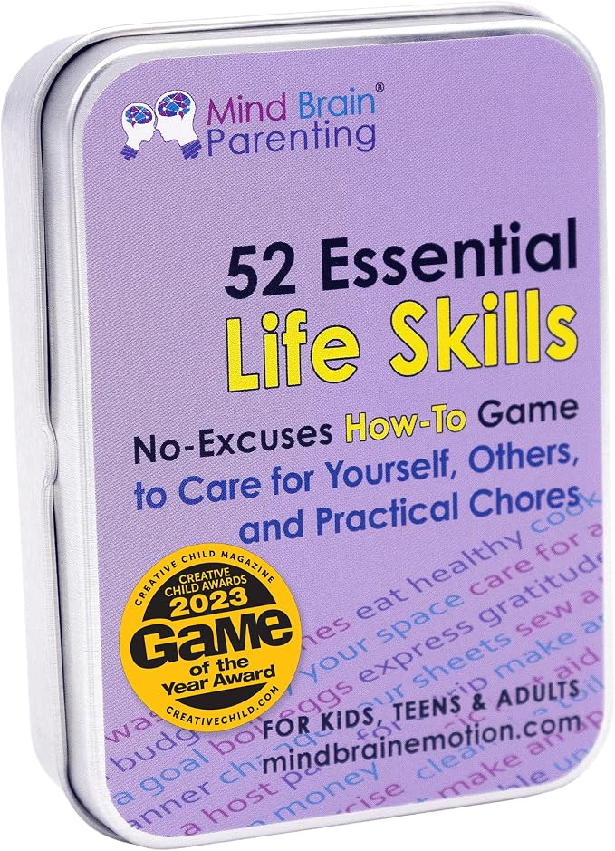 Mind Brain Emotion 52 Essential Life Skills: No-Excuses Game to Teach Kids, Teens & Adults How to Care for Self & Chores, Practical Solution for Responsible Boys, Confident Girls, Happy Family by MindBrainEmotion