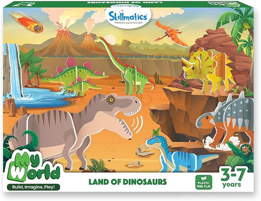 Skillmatics STEM Building Toy – My World Land of Dinosaurs by Skillmatics