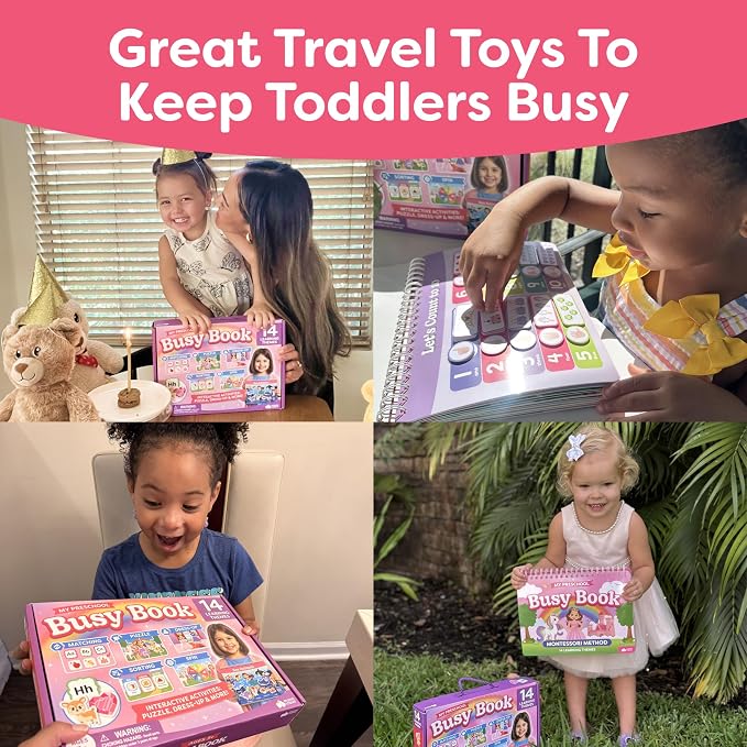 3 Year Old Girl Gifts - Montessori Busy Book For Toddlers 3-5, 4 Year Old Girl Birthday Gifts, Princess Dress Up Unicorn Toys for Girls - Preschool Learning Activities, Toddler Travel Toys for Girls - Image 4