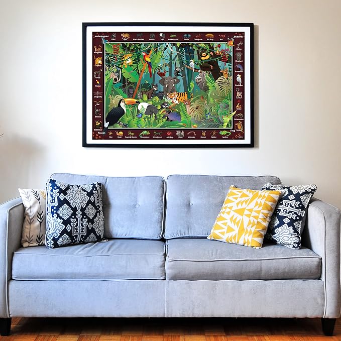 Think2Master Rainforest Jungle Animal 250 Pieces Jigsaw Puzzle for Adults & Seniors. Great Gift with Larger Pieces 14.2” X 19.3” - Image 4
