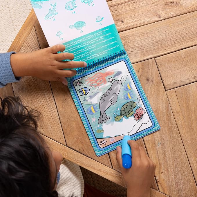 Melissa & Doug On The Go Water Wow! Mess Free Coloring Book, Reusable Water-Reveal Activity Pad, Under The Sea, Travel Toys, Party Favors, for Toddlers & Kids Ages 3+ - FSC Certified - Image 7