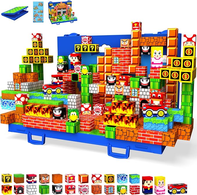 120PCS Magnetic Blocks, Magnetic Building Blocks Cubes, STEM Toy for Kid by GaHoo