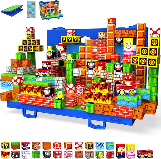 120PCS Magnetic Blocks, Magnetic Building Blocks Cubes, STEM Toy for Kid by GaHoo