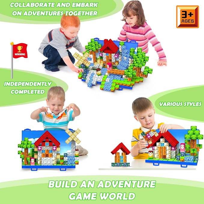 120PCS Magnetic Blocks, Forset Magnetic Building Blocks Tiles for Kids 3+ - Image 6
