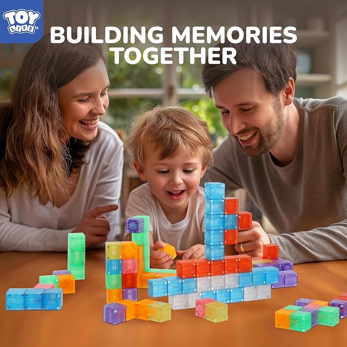 TOY Life Translucent Magnetic Blocks, 36-Piece STEM Set, Ages 3-8 - Image 7