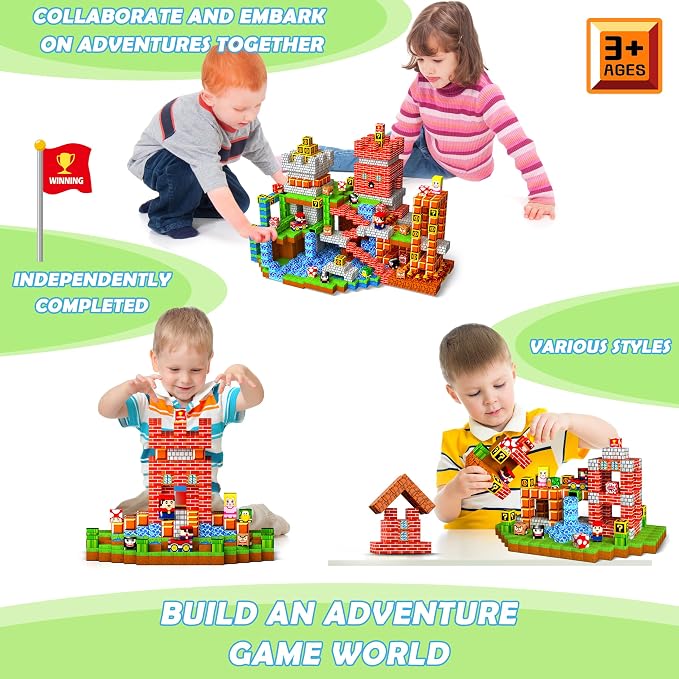 Magnetic Blocks, 220PCS Magnetic Building Blocks Tiles for Kids Aged 3-10 - Image 6