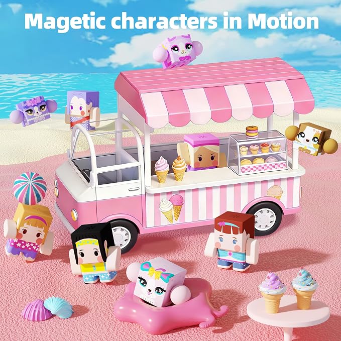 GobiDex Magnetic Travel Toys Figures Set with a Portable Tin for Girls 3+ - Image 2