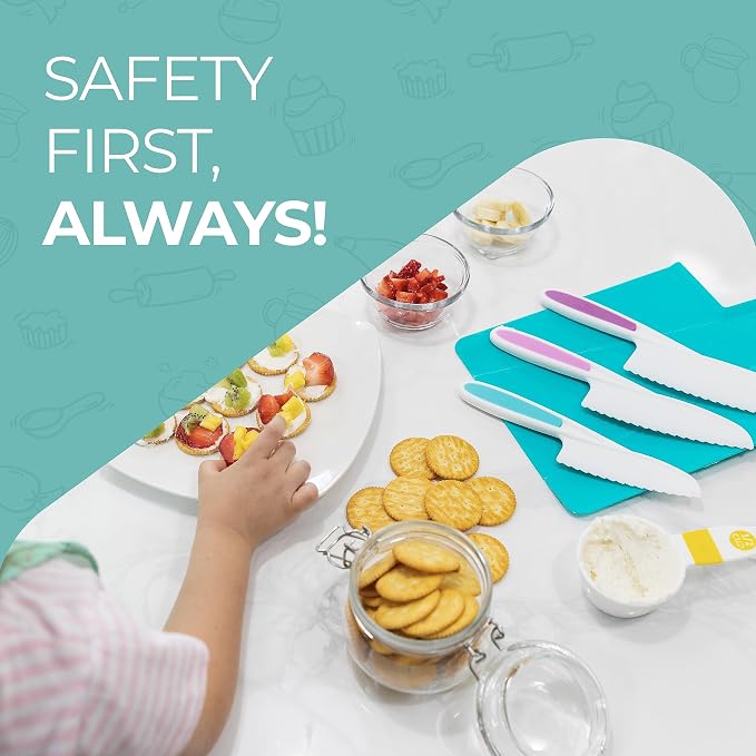 TOVLA JR. Premium Montessori Kid-Safe Knife & Cutting Board Set – Real Kitchen Tools for Toddlers & Young Kids Learning to Cook, Safe & Easy for Begin... - Image 5