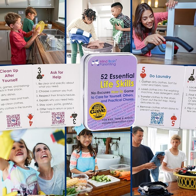 Mind Brain Emotion 52 Essential Life Skills: No-Excuses Game to Teach Kids, Teens & Adults How to Care for Self & Chores, Practical Solution for Responsible Boys, Confident Girls, Happy Family - Image 5