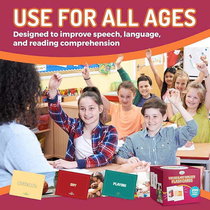 CreateFun 299 Vocabulary Builder Flash Cards Speech Therapy, Autism, ESL - Image 6