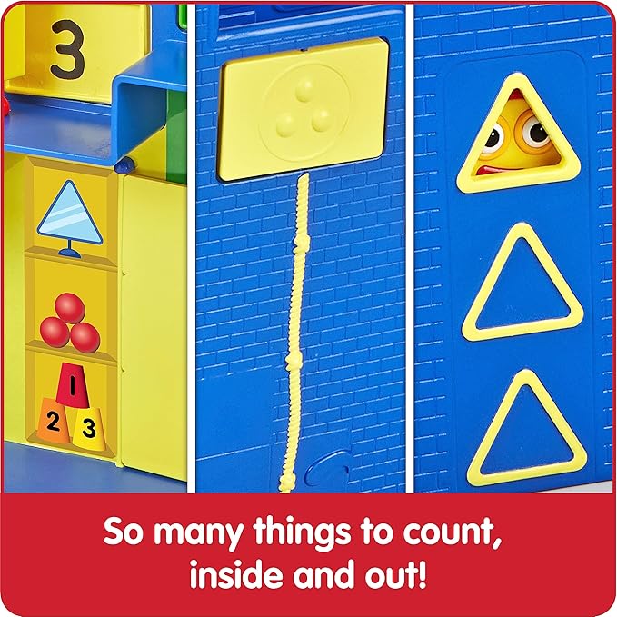 hand2mind Step Squad Mission Headquarters Playset - TV Show Action Figure Playset with 11 Accessories, Counting and Number Toys, for Toddlers and Kids Ages 3, 4, 5, 6, 7