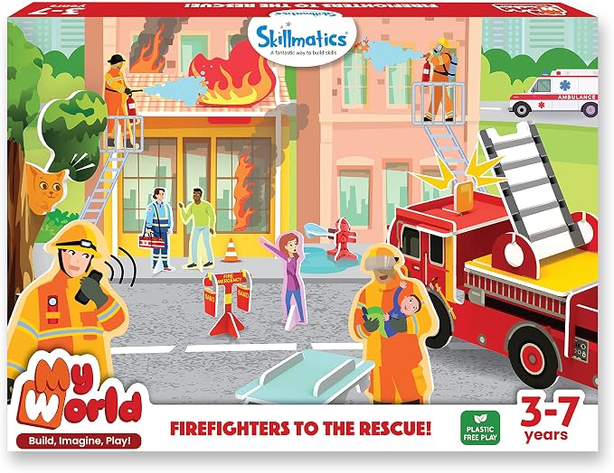 Skillmatics My World – Firefighters to the Rescue! STEM Building Playset by Skillmatics
