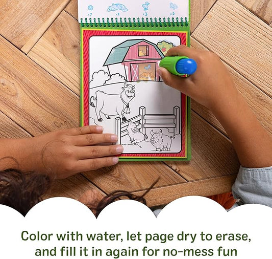 Melissa & Doug On the Go Water Wow! Mess Free Coloring Book, Reusable Water-Reveal Activity Pad, Animals, Travel Toys, Party Favors, For Toddlers & Kids Ages 3+ - FSC Certified (Pack of 6) - Image 2