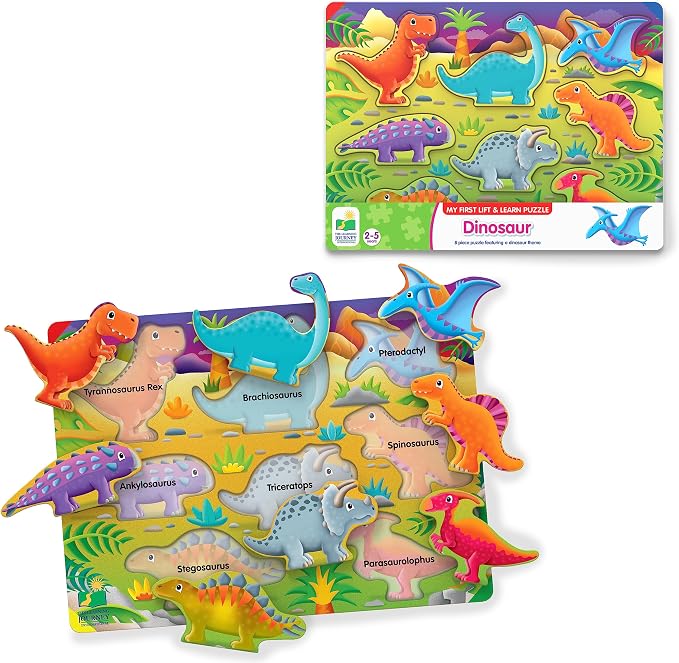 The Learning Journey: My First Lift & Learn - Dinosaurs – Early Active Puzzle Intellectual Development - Boys & Girls Puzzle Play Toddler Toys & Gifts for Ages 2-5 Award Winning by TheLearningJourney