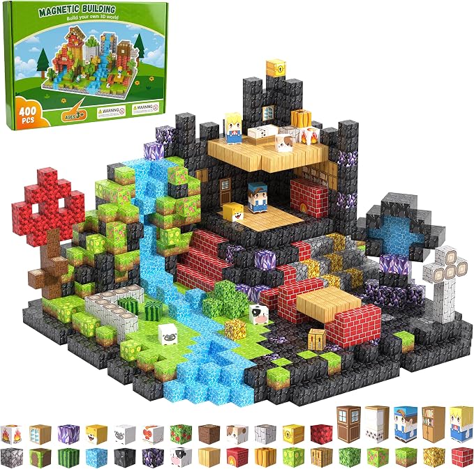 400PCS Magnetic Blocks, Magnetic Building Blocks, 0.78in Magnetic Building by Fitrobust