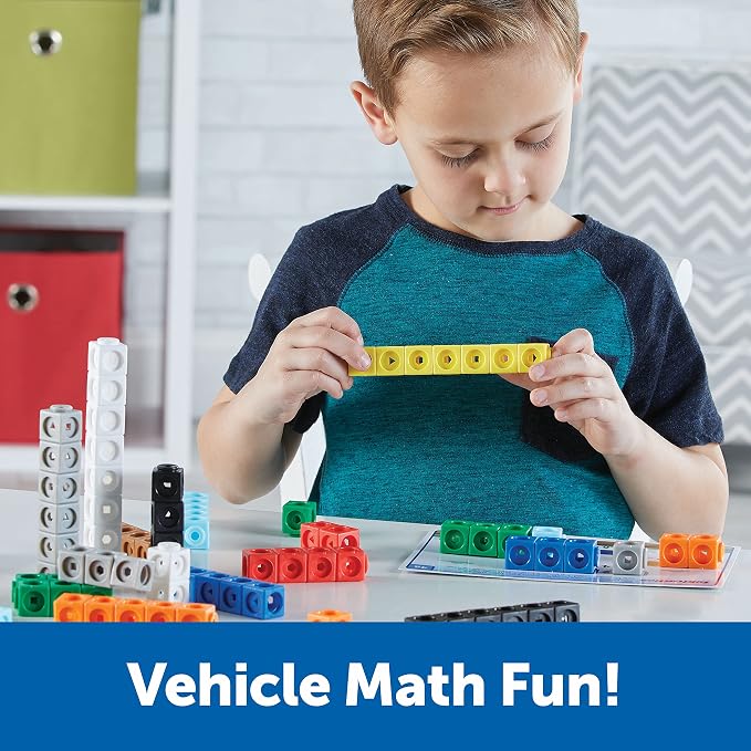 Learning Resources MathLink Cubes Kindergarten Math Activity Set: Mathmobiles 115 Pieces, Ages 5 and Up Kindergarten STEM Activities, Math Activity Set and Games for Kids - Image 2