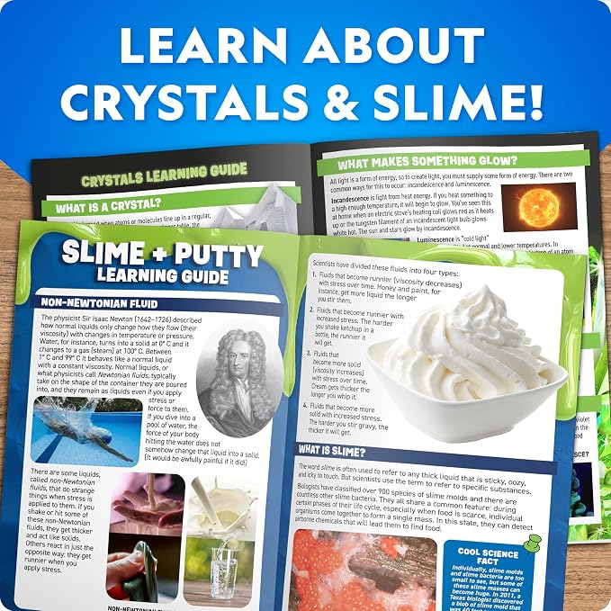 NATIONAL GEOGRAPHIC Mega Science Kit - Glow in The Dark Lab with Crystal Growing Kit, Slime Making, Glowing Putty, and More Science Experiments, Slime Kit for Boys and Girls (Amazon Exclusive) - Image 5