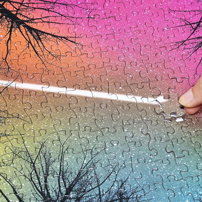 Think2Master Hard Impossible Challenging The Enchanted Forest 1000 Pieces Large Format Jigsaw Puzzle for 13+, Teens, Adults & Families. Beautiful Vibrant Gradient Artwork Size: 26.8” X 18.9” - Image 2