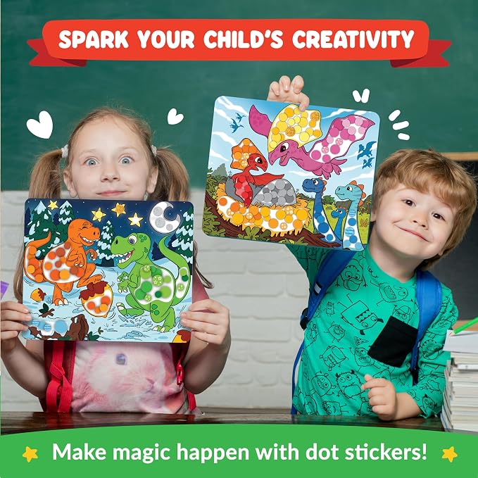 Dot Sticker Art Activity - Dinosaurs, Educational Toys for 3 Year Old Boys - Image 7