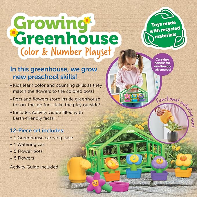 Learning Resources Growing Greenhouse Color & Number Playset - Image 6