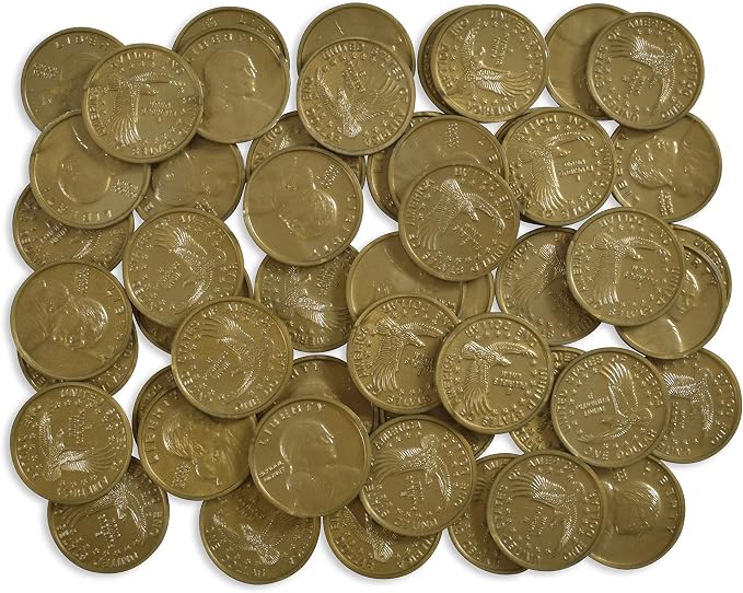 Learning Advantage Play Dollars - Set of 50 Plastic Coins - Designed and - Image 5