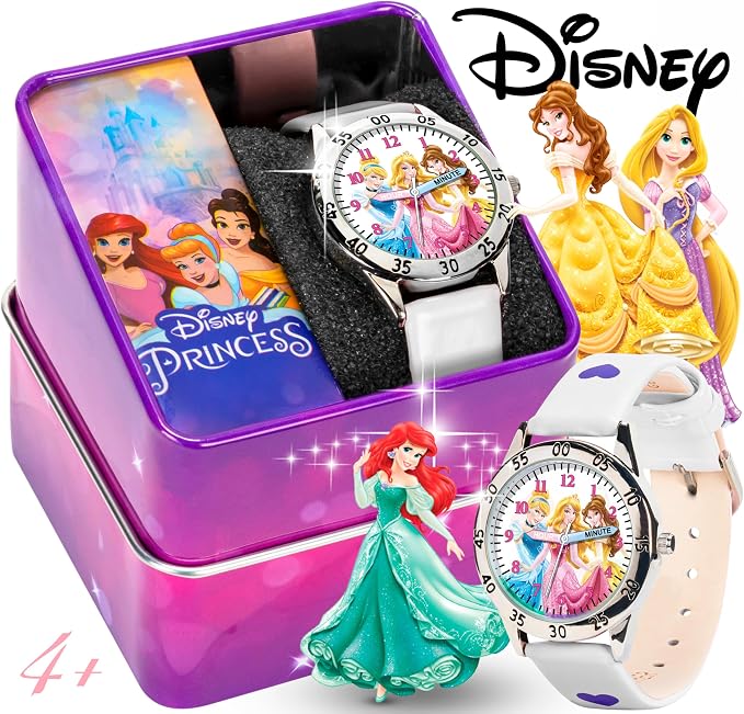 Disney Princess Time Teacher Watch for Kids – Easy Analog Time Learning, Colorful Princess Design, Adjustable Strap - Image 2