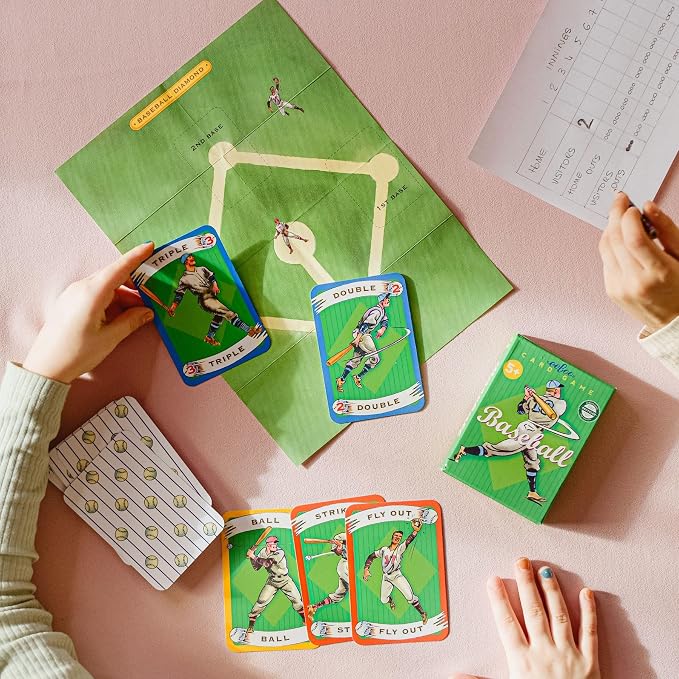 eeBoo: Baseball Playing Cards and Game, 36 Action Cards with Foldable Field, Develops Strategic Thinking, for Ages 5 and up - Image 4