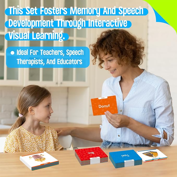 300 Noun Picture-Word Cards, Picture Flashcards Language Builder Visual Aid Speech Development Tool for Autism, ESL Teaching Materials for Adults, Non-Verbal Children Vocabulary Builder for Toddlers - Image 5