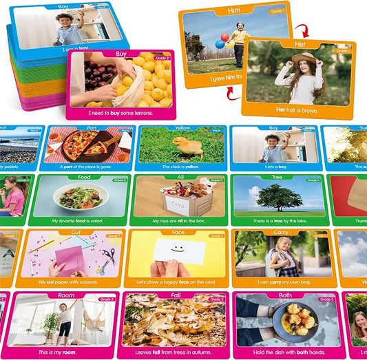 288 Dolch & Fry Sight Words for Kids, 144 Flashcards in 4 Levels by SpriteGru