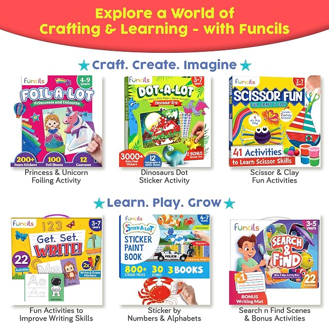 Funcils Paint by Sticker Book for Kids Ages 4-8, 30 Color Sticker by Number - Image 4
