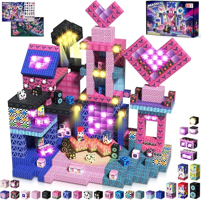150Pcs Magnetic Blocks, Musical Band Magnetic Building Blocks, Constructions Toys for Kids Age 3 4 5 6 7 8 9 10, STEM Montessori Stacking Toy Boys & Girls Birthday Chritmas Gifts by Unknown