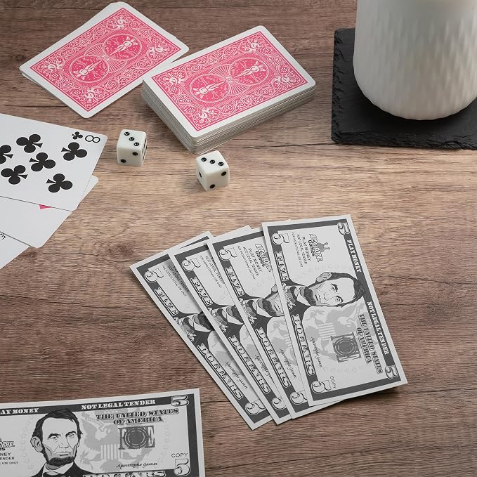 Play Money - 200Pcs $5 Bills Pretend Money for Kids, Banking Toy - Image 4