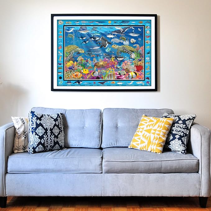 Think2Master Ocean Life 250 Pieces Jigsaw Puzzle. Great Gift Item. 14.2” X 19.3” - Image 4