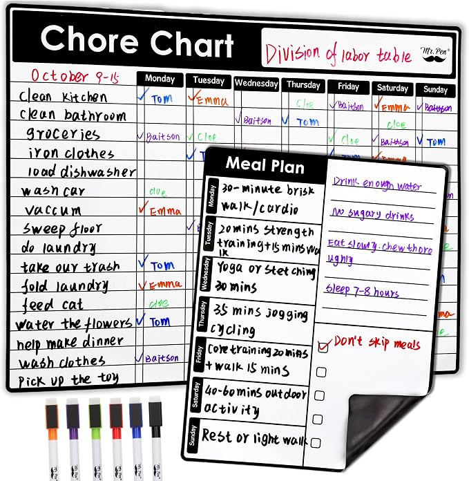 Mr. Pen- Magnetic Dry Erase Chore Chart for Fridge by MrPen