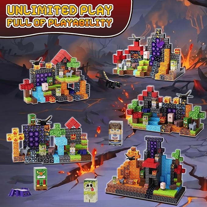 200PCS Magnetic Blocks, Magnetic Building Blocks, 0.78in Magnetic Building - Image 5