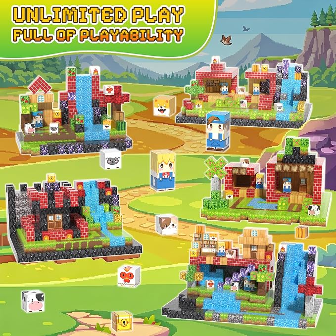 400PCS Magnetic Blocks, Magnetic Building Blocks, 0.78in Magnetic Building - Image 5
