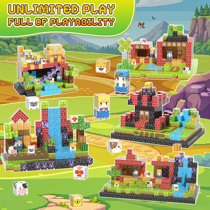 300PCS Magnetic Blocks, Magnetic Building Blocks, 0.78in Magnetic Building - Image 5