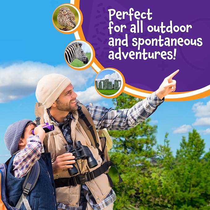 Think Peak Black Binoculars Science Toy for Kids Ages 3-12 Years - Real Compact Outdoor Adventure & STEM Educational Nature Hiking Explorer for Bird Watching, Camping Children’s Birthday Gift - Image 8