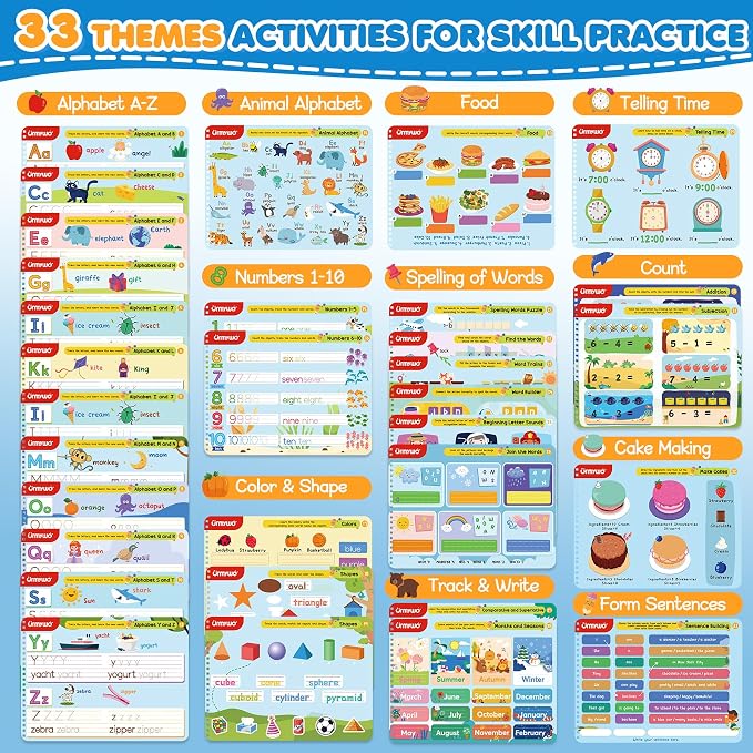 Preschool Learning Activities,Kindergarten Workbook Ages 3-6,Back to School - Image 8