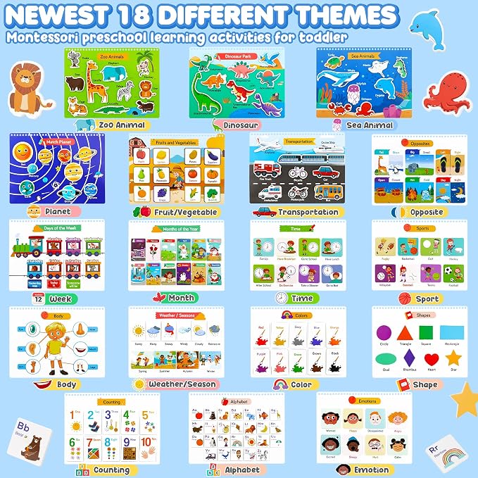 URMYWO My Preschool Busy Book for Toddlers 3-5, 36 Learning Activities - Image 2