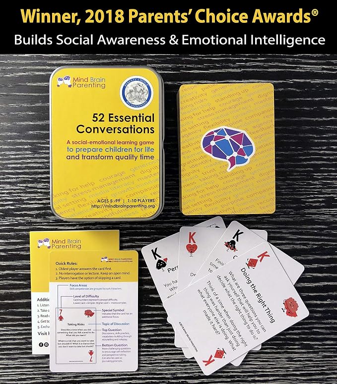Mind Brain Emotion 52 Essential Conversations for Home, Therapy, Speech, School Classroom - Conversation Cards for Kids, Family, Teacher & Counselor to Build Growth Mindset & Communication Skills - Image 7