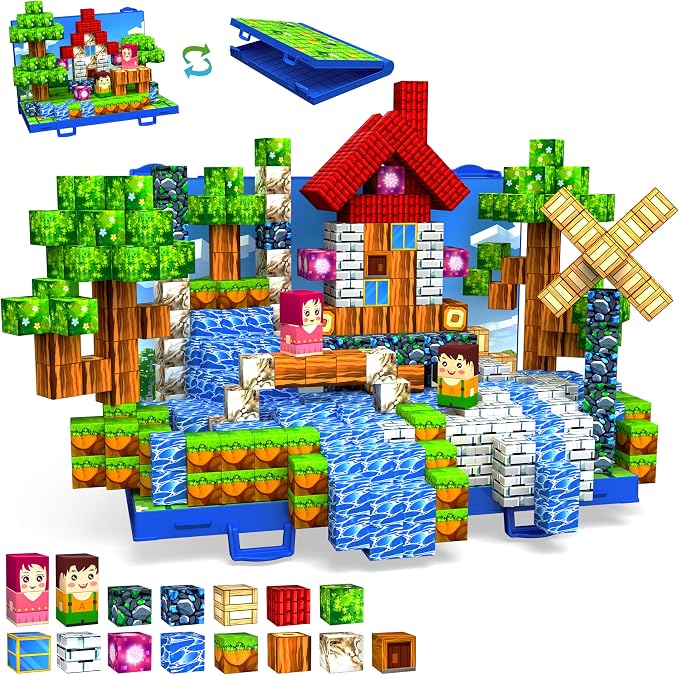 120PCS Magnetic Blocks, Forset Magnetic Building Blocks Tiles for Kids 3+ by GaHoo