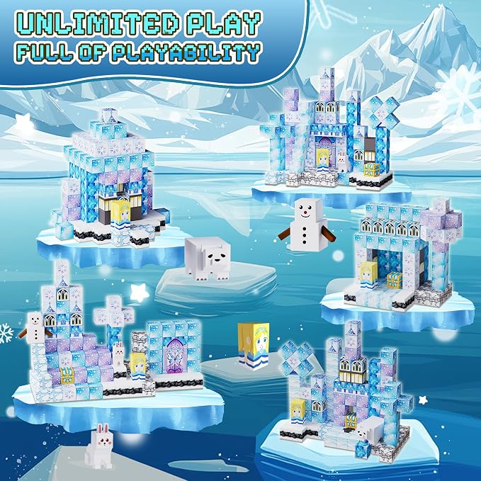 200PCS Magnetic Blocks, Magnetic Building Blocks, 0.78in Magnetic Building - Image 4