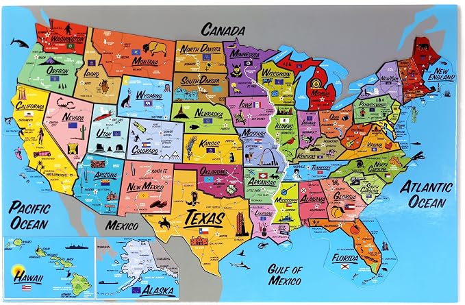 ATA-BOY Ata-Boy U.S.A Magnetic Map by Ata-BoyBrandOfficiallyLicensedFanFavorites
