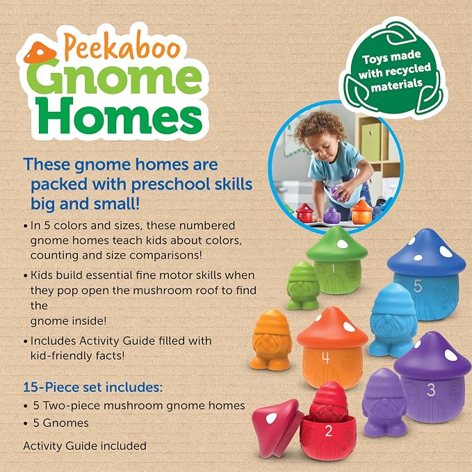 Learning Resources Peekaboo Gnome Homes - Image 6